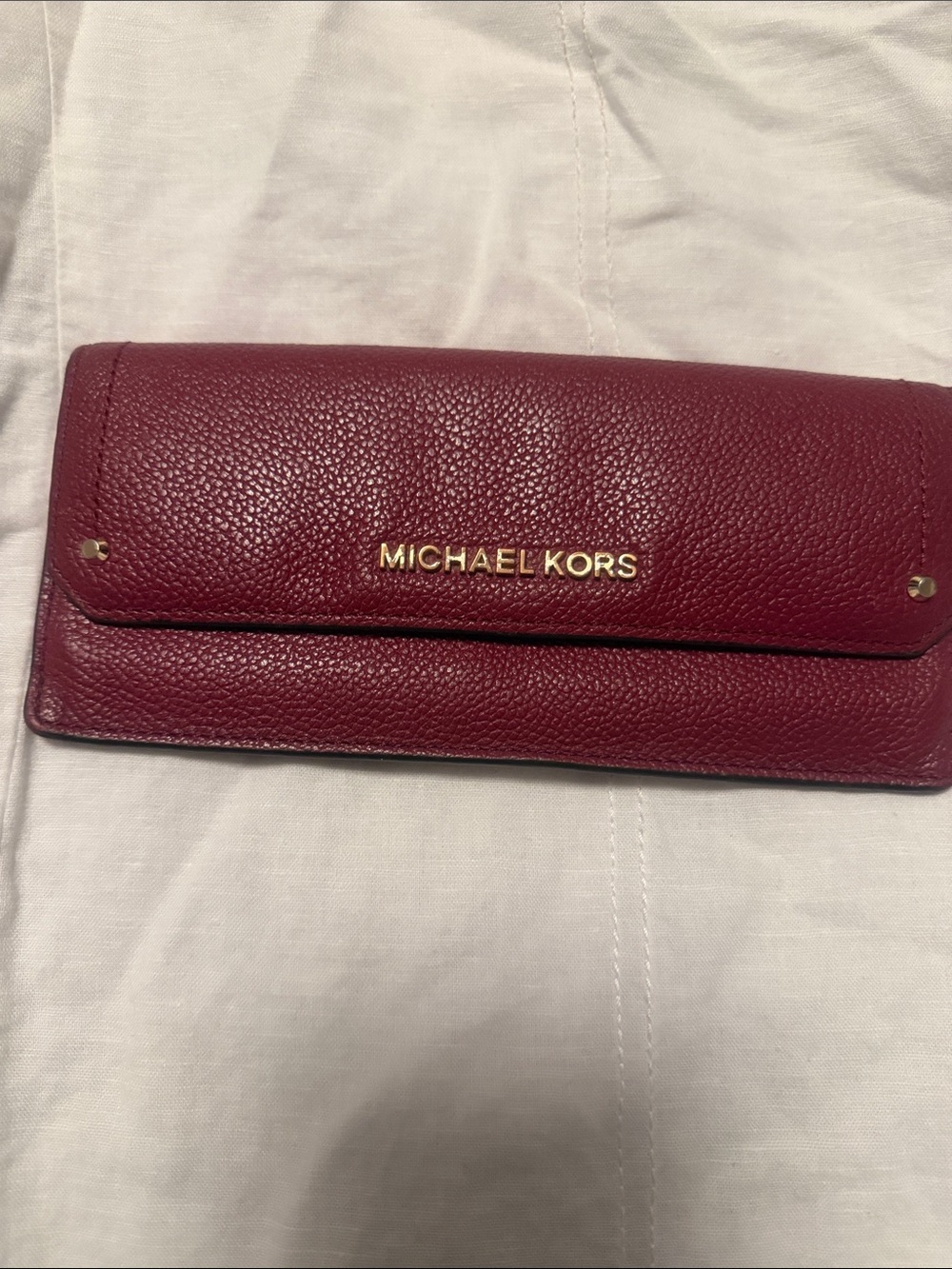 Michael Kors Pebbled Leather Wallet - Gold Hardware - Picture 3 of 6